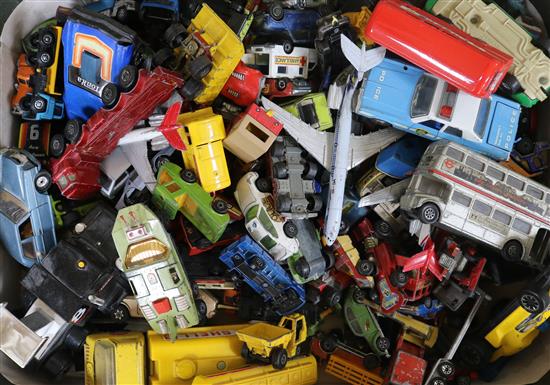 A collection of mixed cars etc